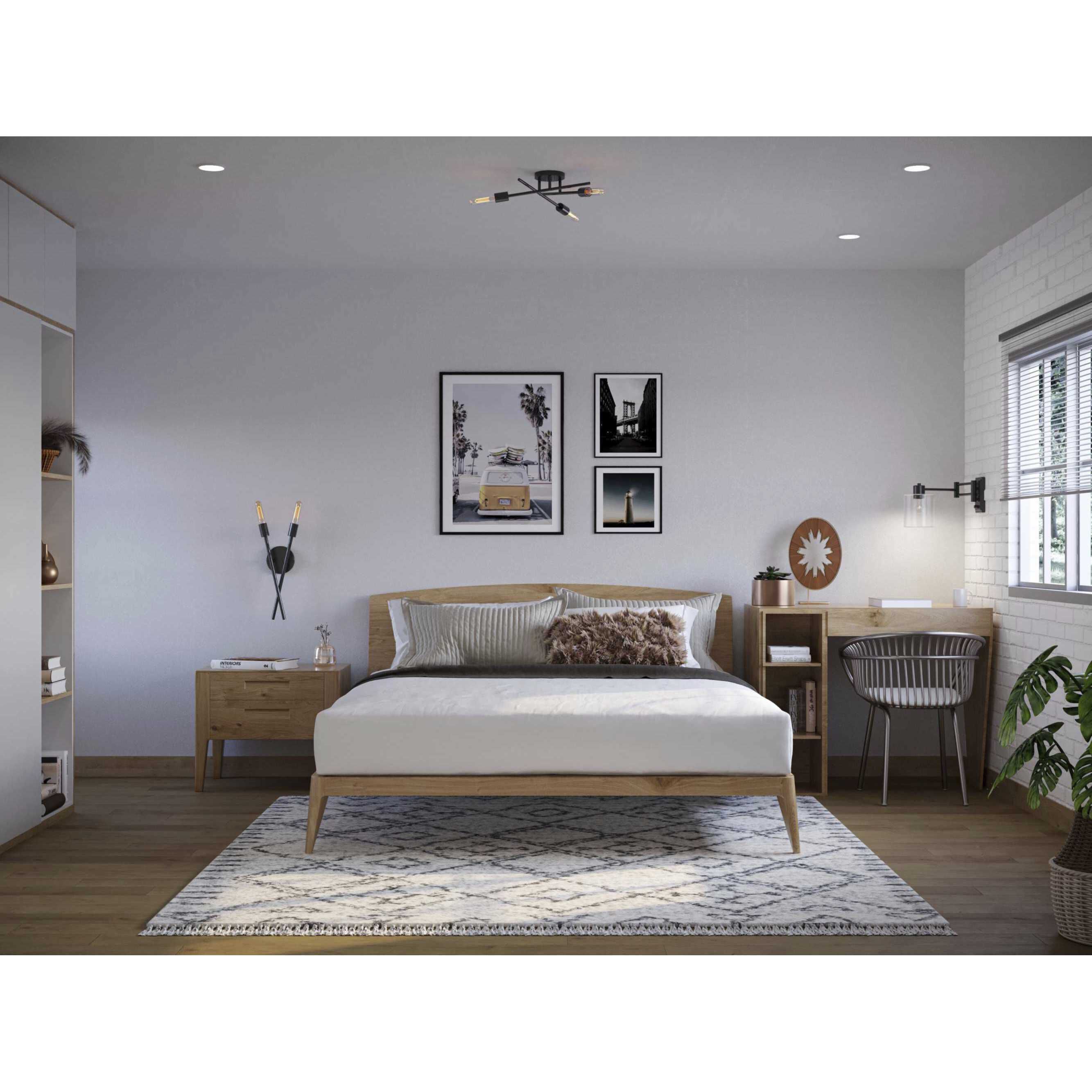 Astra 2 Light Matte Black Wall Bracket Wall Light, Design Series