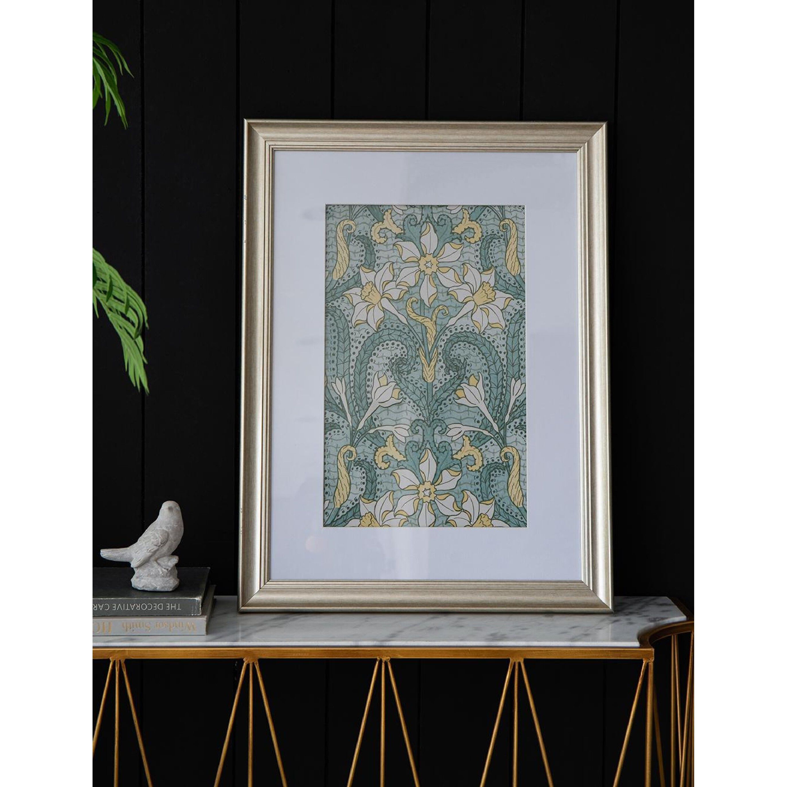Smithsonian Gold and Yellow and Turquoise Wall Art, Floral