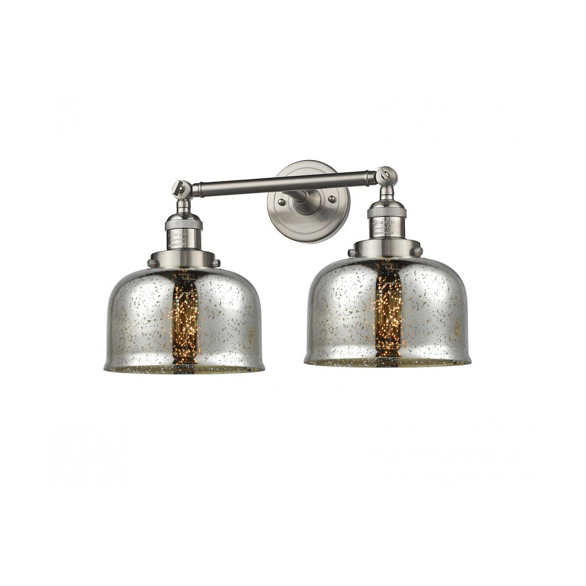 Franklin Restoration Large Bell 2 Light 18.00 inch Bathroom Vanity Light