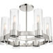 Vernon Place 6 Light 20 inch Chrome Semi-Flush Ceiling Light