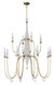 Claymore 12 Light 40.25 inch Claystone/Gold Leaf Chandelier Ceiling Light