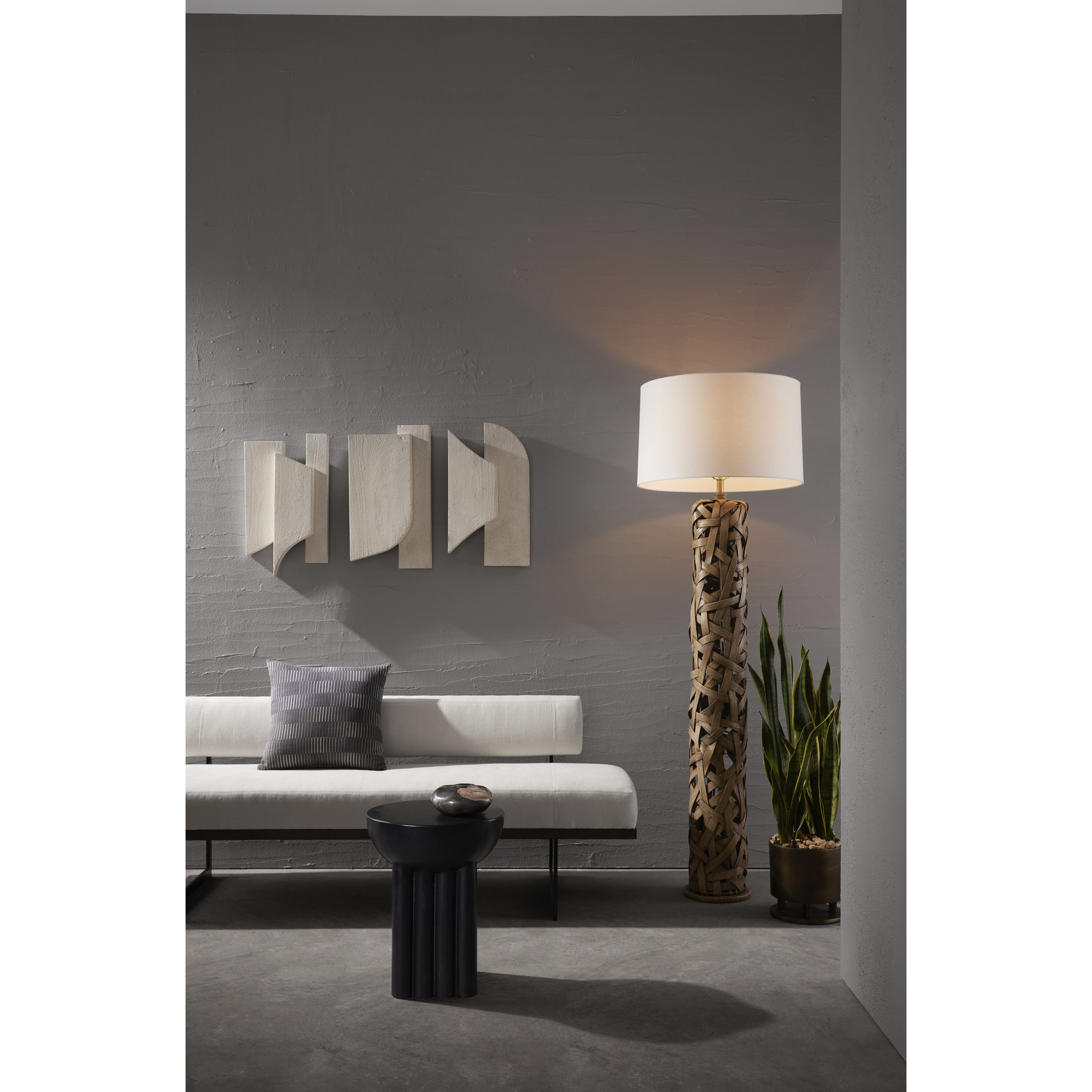 Horatio 72 inch 150.00 watt Palm Gray Floor Lamp Portable Light