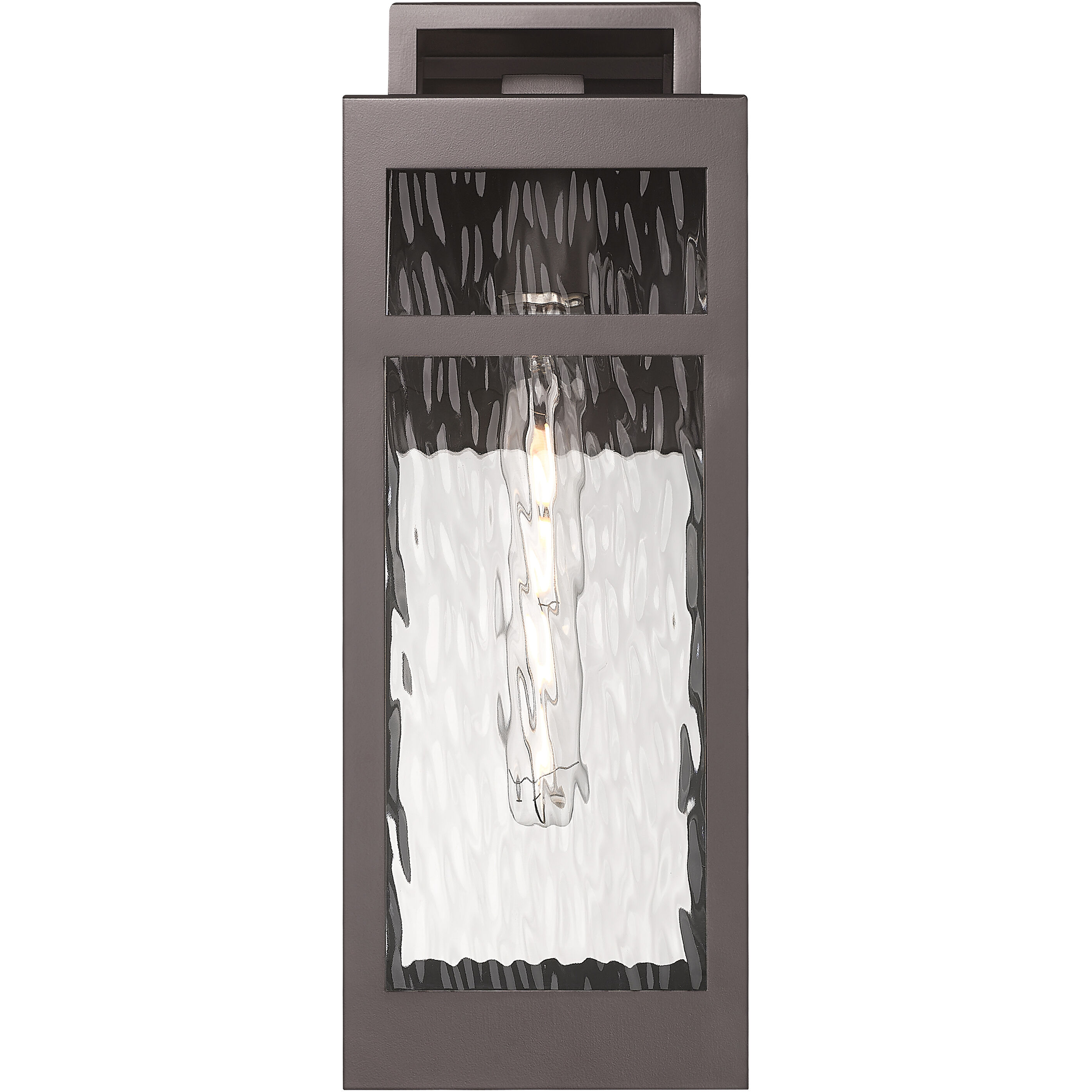 Ridgeway 1 Light 15.13 inch Bronze Outdoor Sconce in Waterglass