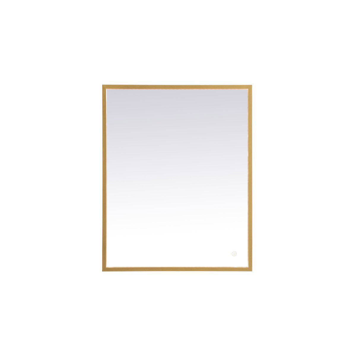 Pier 36 X 20 inch Brass LED Mirror
