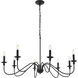 Rohan 8 Light 42 inch Matte Black Chandelier Ceiling Light