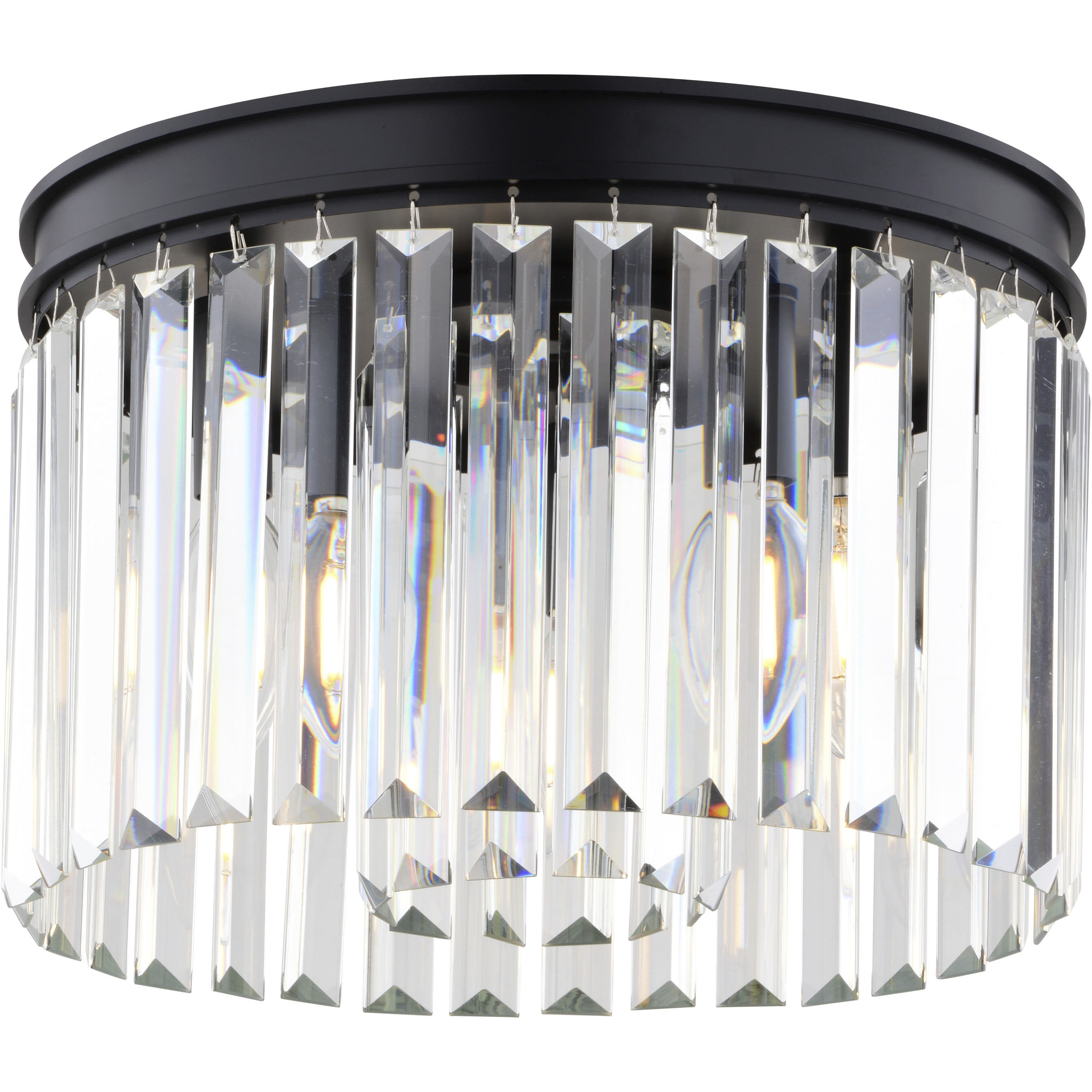 Allerton 3 Light 12 inch Matte Black Flush Mount Ceiling Light