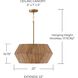 Nadeau 4 Light 22 inch Light Wood and Patinaed Brass Pendant Ceiling Light