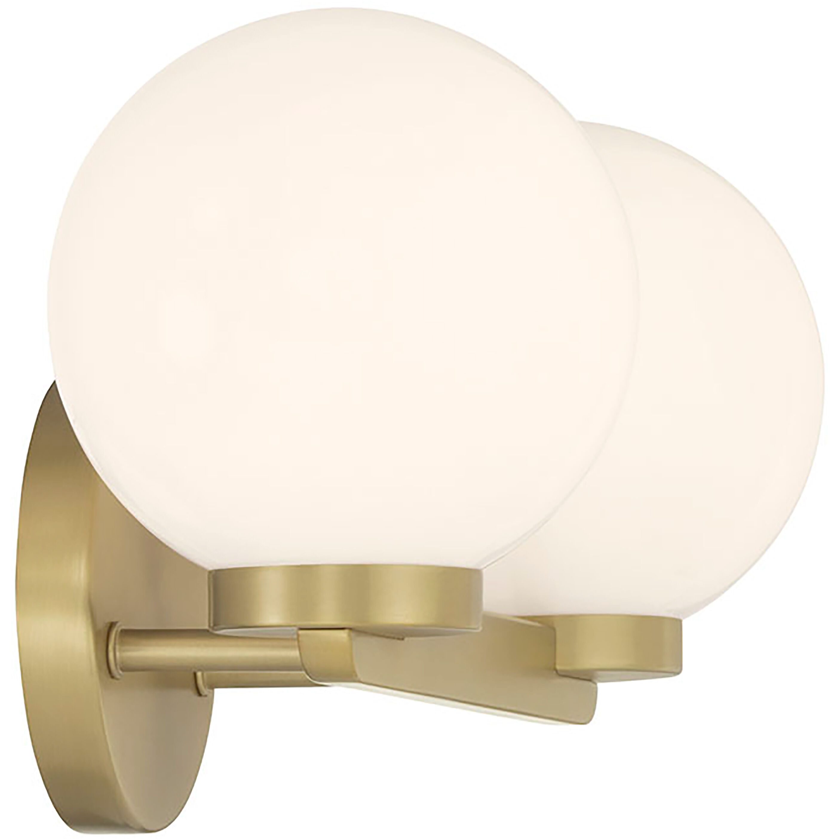 Ardeva 2 Light 14 inch Vintage Brass Bathroom Vanity Light Wall Light
