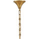 Reina 3 Light 25.5 inch Distressed Brass Chandelier Ceiling Light