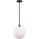 Simone 1 Light 8 inch Black Pendant Ceiling Light