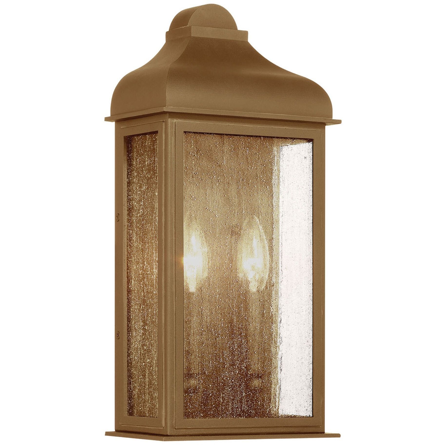 Madrid 2 Light 16 inch Weathered Brass Outdoor Wall Sconce