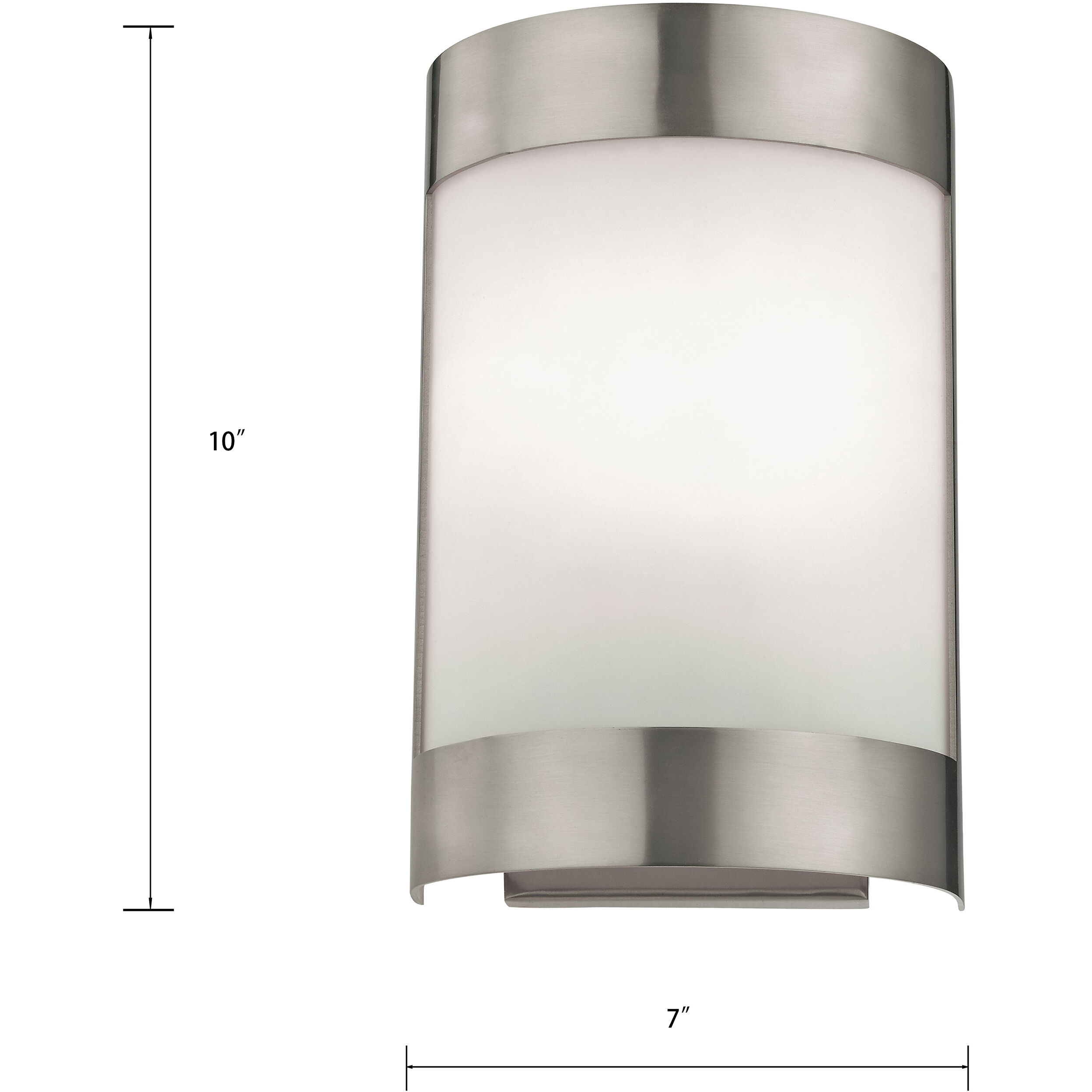 Zenith 1 Light 7 inch Brushed Nickel ADA Sconce Wall Light