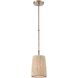 Cabana 1 Light 7.25 inch Lacquered Gold Pendant Ceiling Light