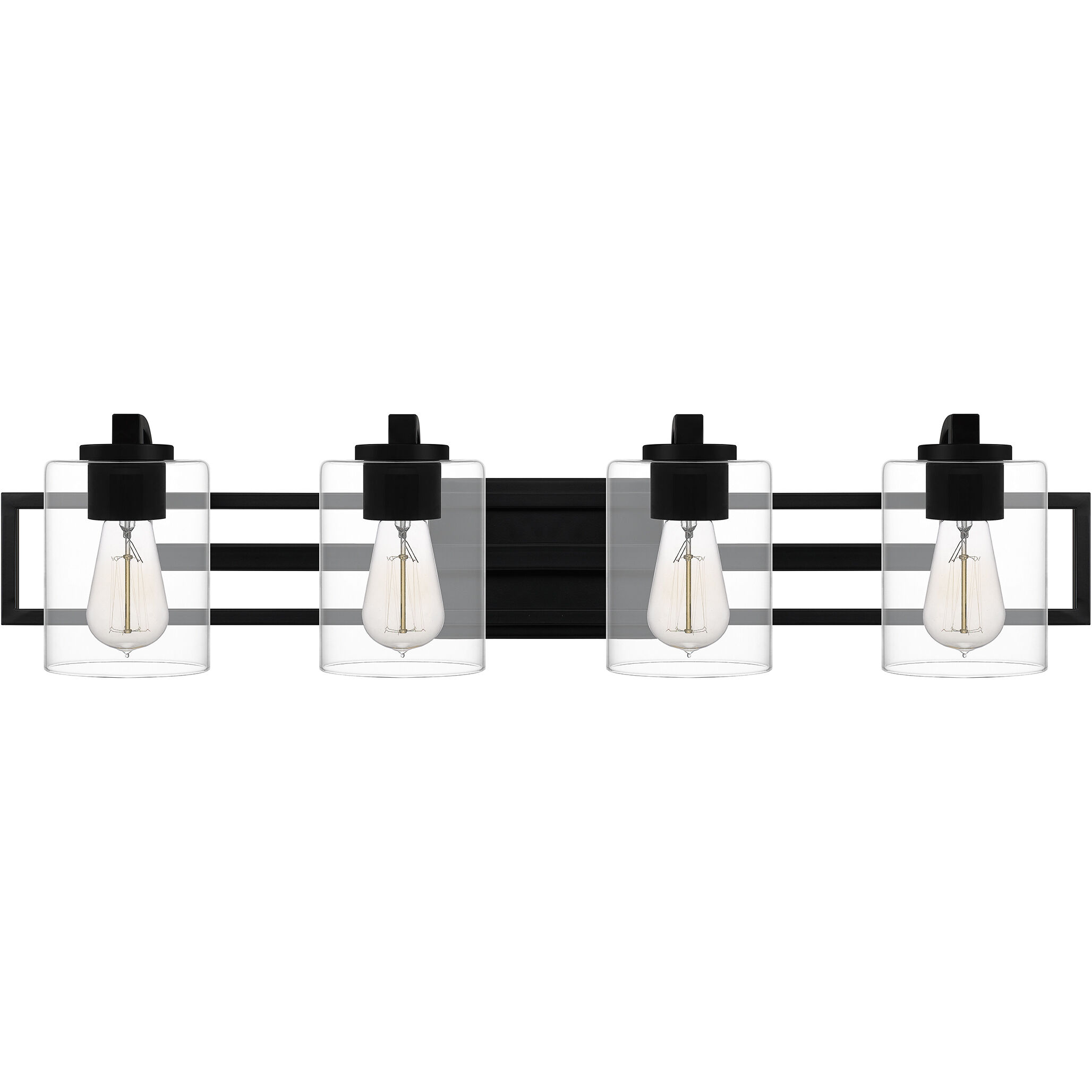 Lansdowne 4 Light 32 inch Matte Black Bath Light Wall Light