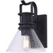 Avery 1 Light 10 inch Black Outdoor Down Light