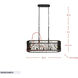Estela 5 Light 36 inch Matte Black and French Gold Linear Pendant Ceiling Light, Smithsonian Collaboration