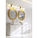 Naya 3 Light 24 inch Modern Gold Bath Vanity Light Wall Light
