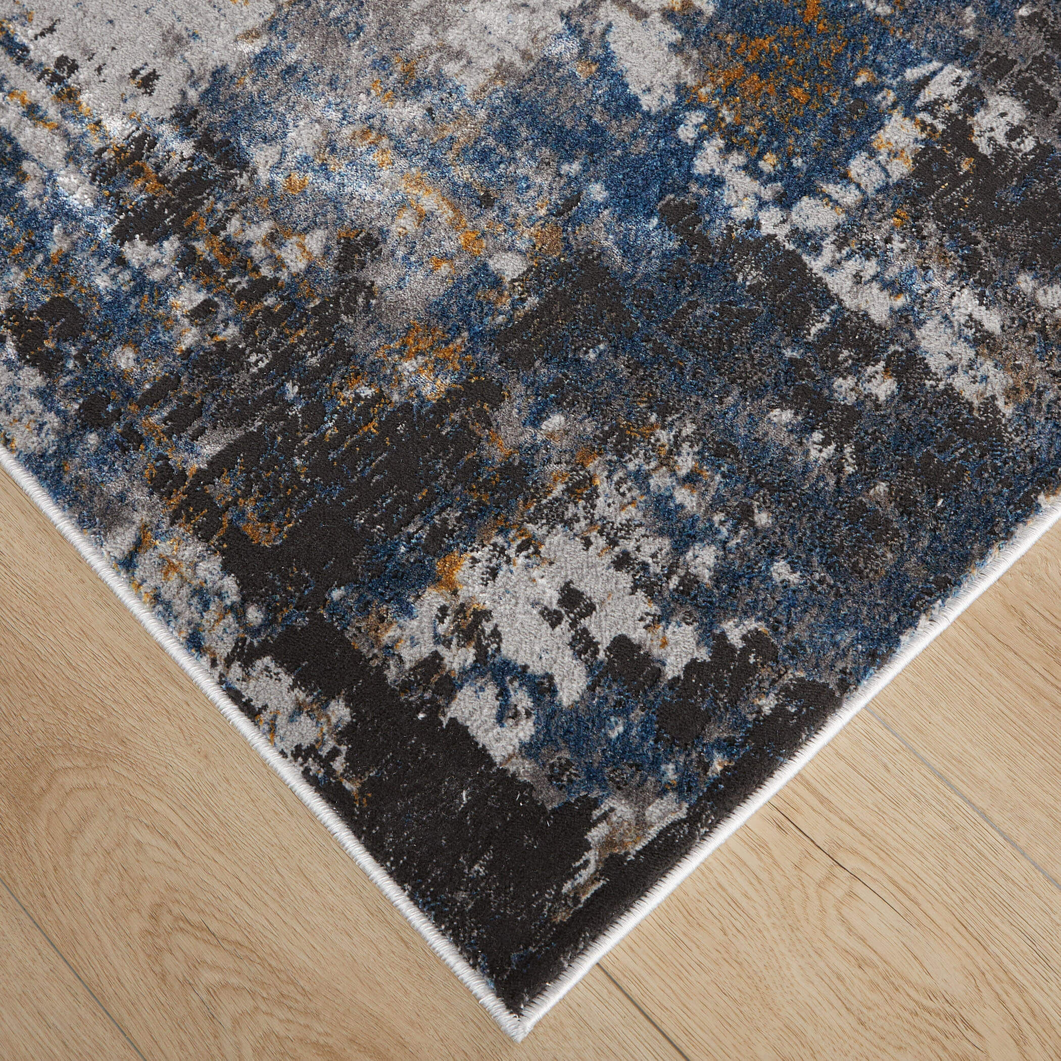 Darica 36 X 24 inch Blue Rug in 2 x 3