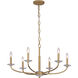 Atella 6 Light 32 inch Ashen Gold Chandelier Ceiling Light