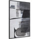 Elliott White/Black/Beige/Grey Canvas Art