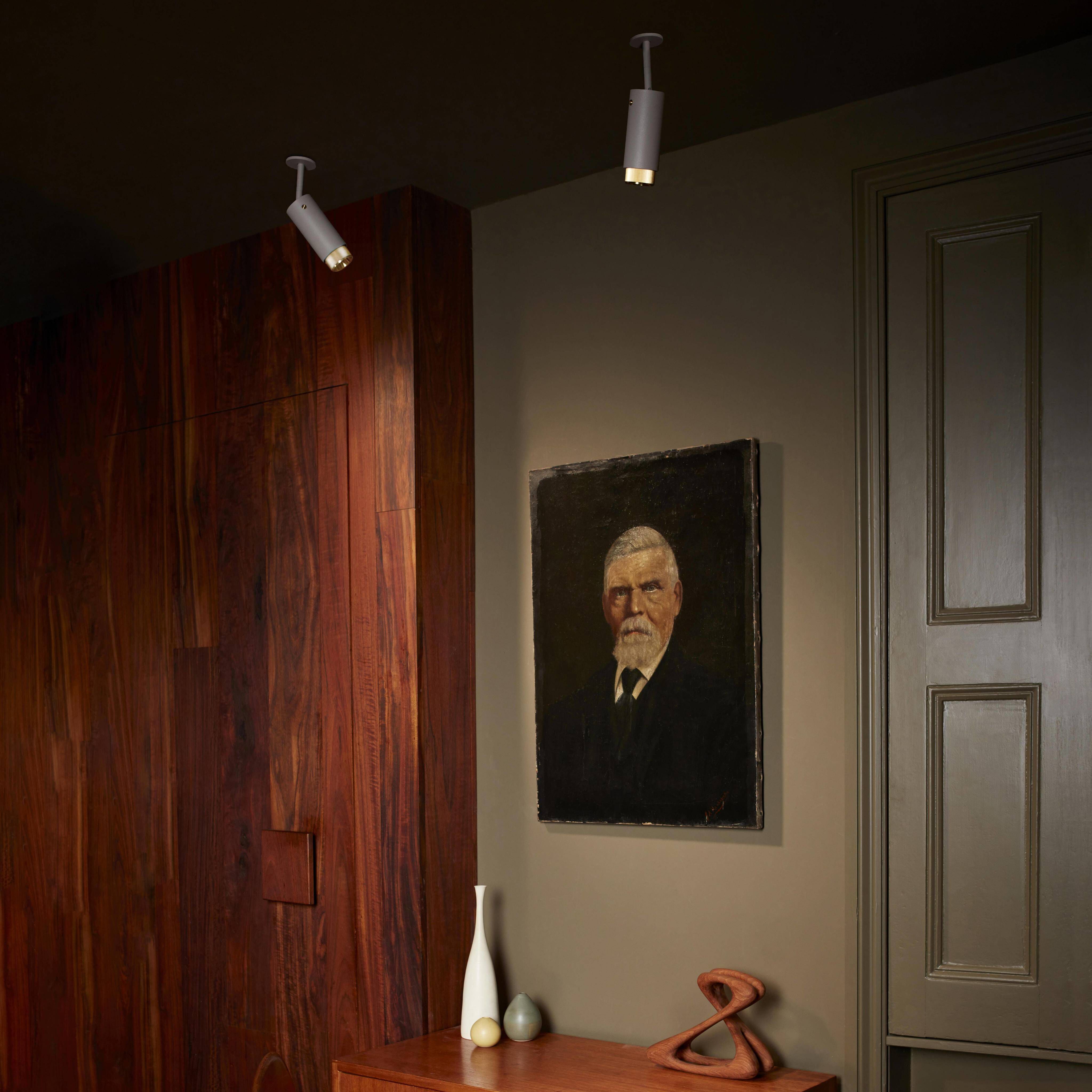 Exhaust Spot LED 2.36 inch Stone / Brass Flush Mount Ceiling Light