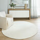 Mitra White/Ivory Rug in 8 Round