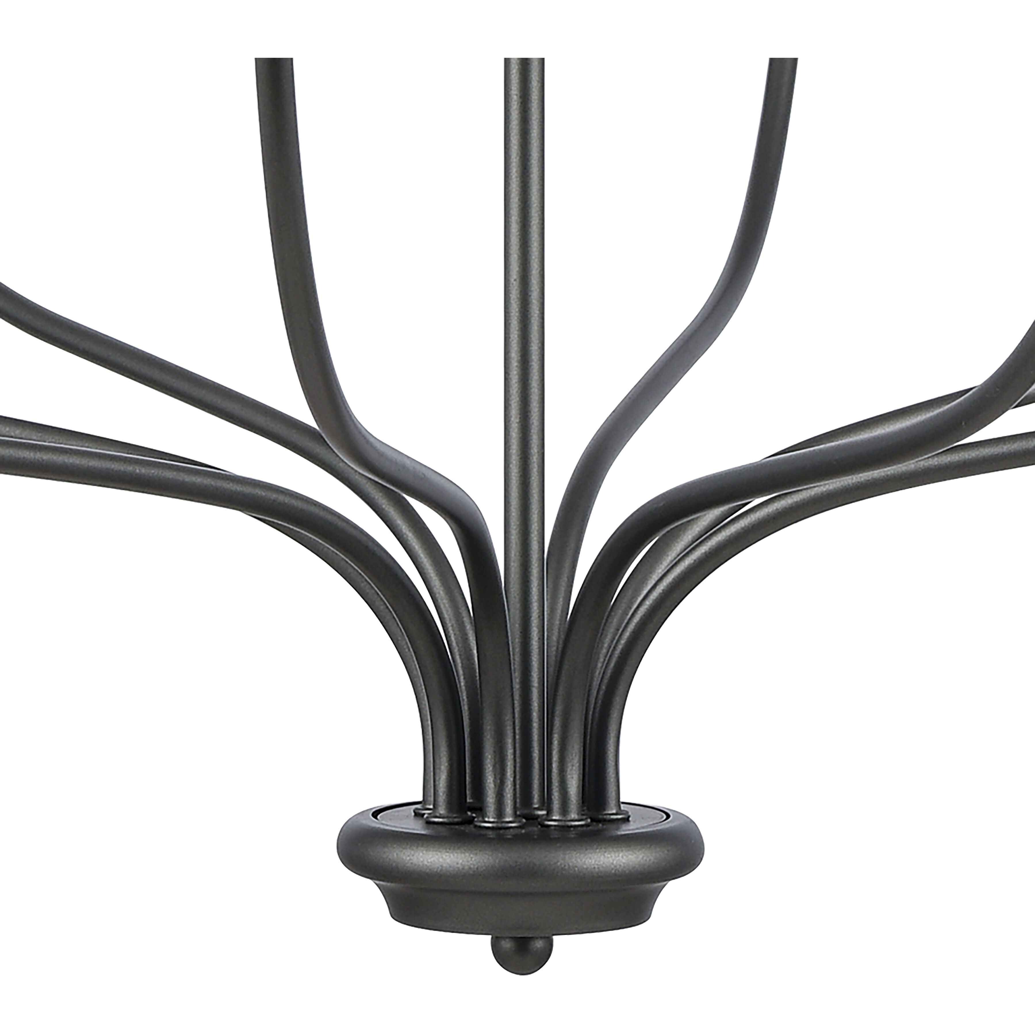 Madeline 8 Light 32.5 inch Black with Polished Nickel Chandelier Ceiling Light