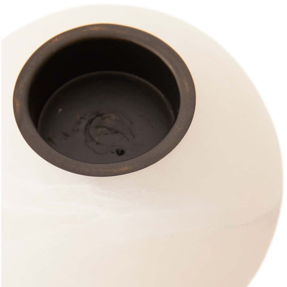 Pluto White Candleholders, Set of 2