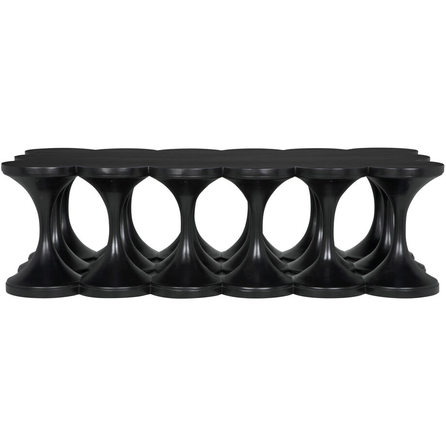 Jericho 61 X 30 inch Hand Rubbed Black Coffee Table