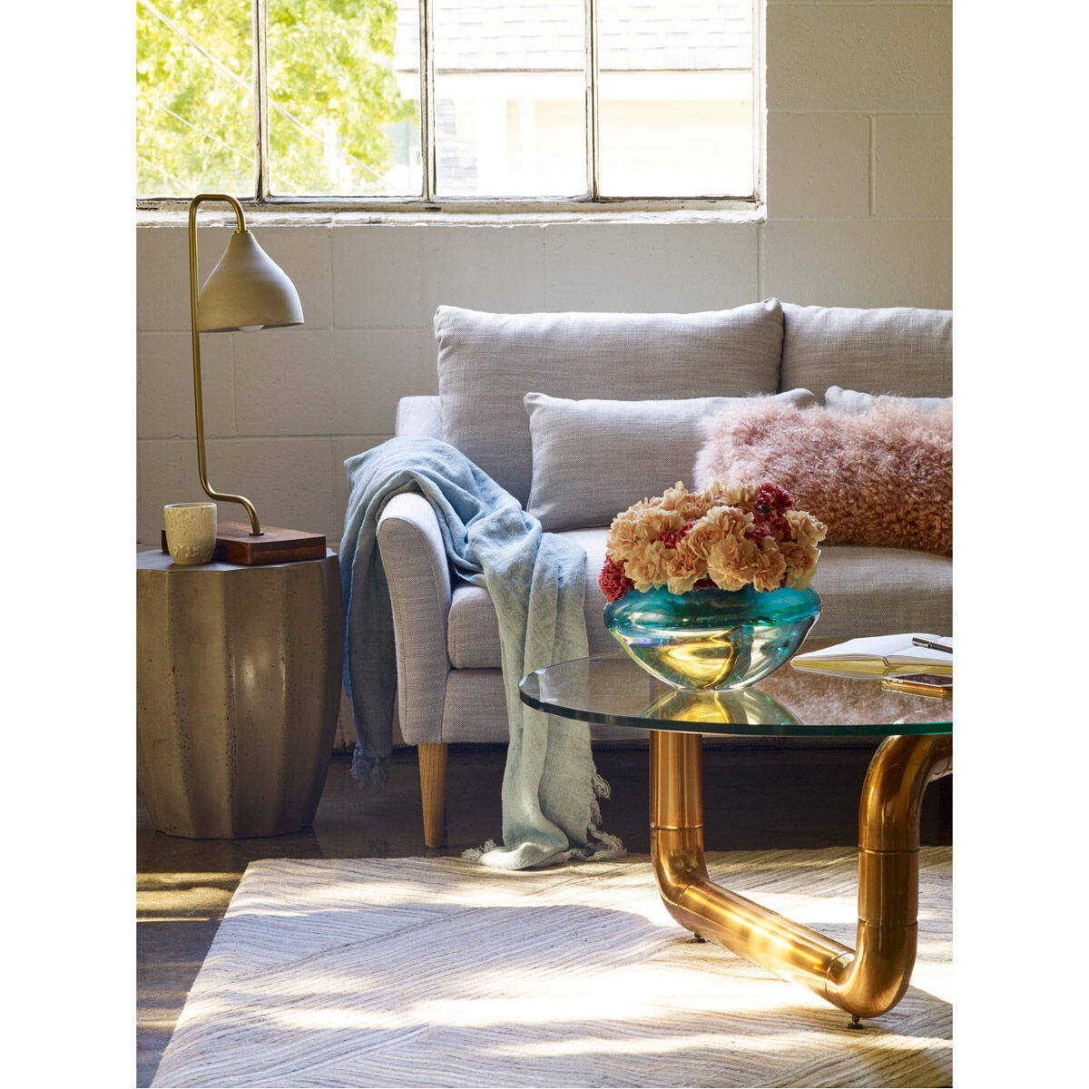 Lamb Fur 19 X 3 inch Pink Pillow