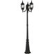 Frontenac 3 Light 84 inch Textured Black Outdoor Post Light