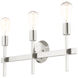 Prague 3 Light 23.5 inch Brushed Nickel Vanity Sconce Wall Light