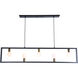 Vera 5 Light 55 inch Matte Black and Polished Brass Linear Pendant Ceiling Light