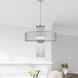 Alexis 4 Light 24 inch Brushed Nickel Pendant Chandelier Ceiling Light