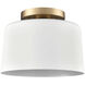 Fiero 1 Light 10 inch Matte White Semi Flush Mount Ceiling Light