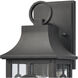 Triumph 1 Light 14.5 inch Textured Black Outdoor Wall Sconce