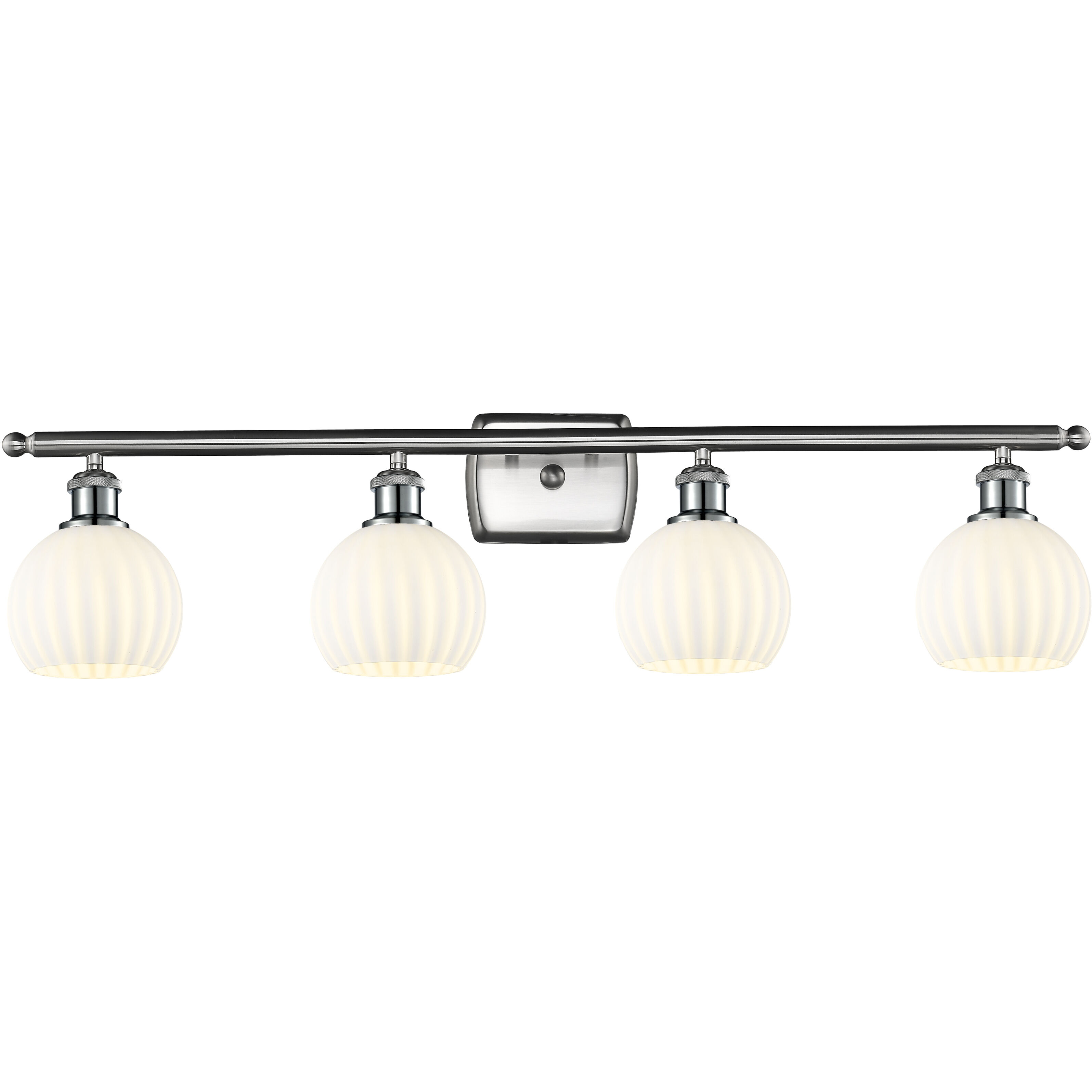 Ballston White Venetian 4 Light 36.00 inch Bathroom Vanity Light
