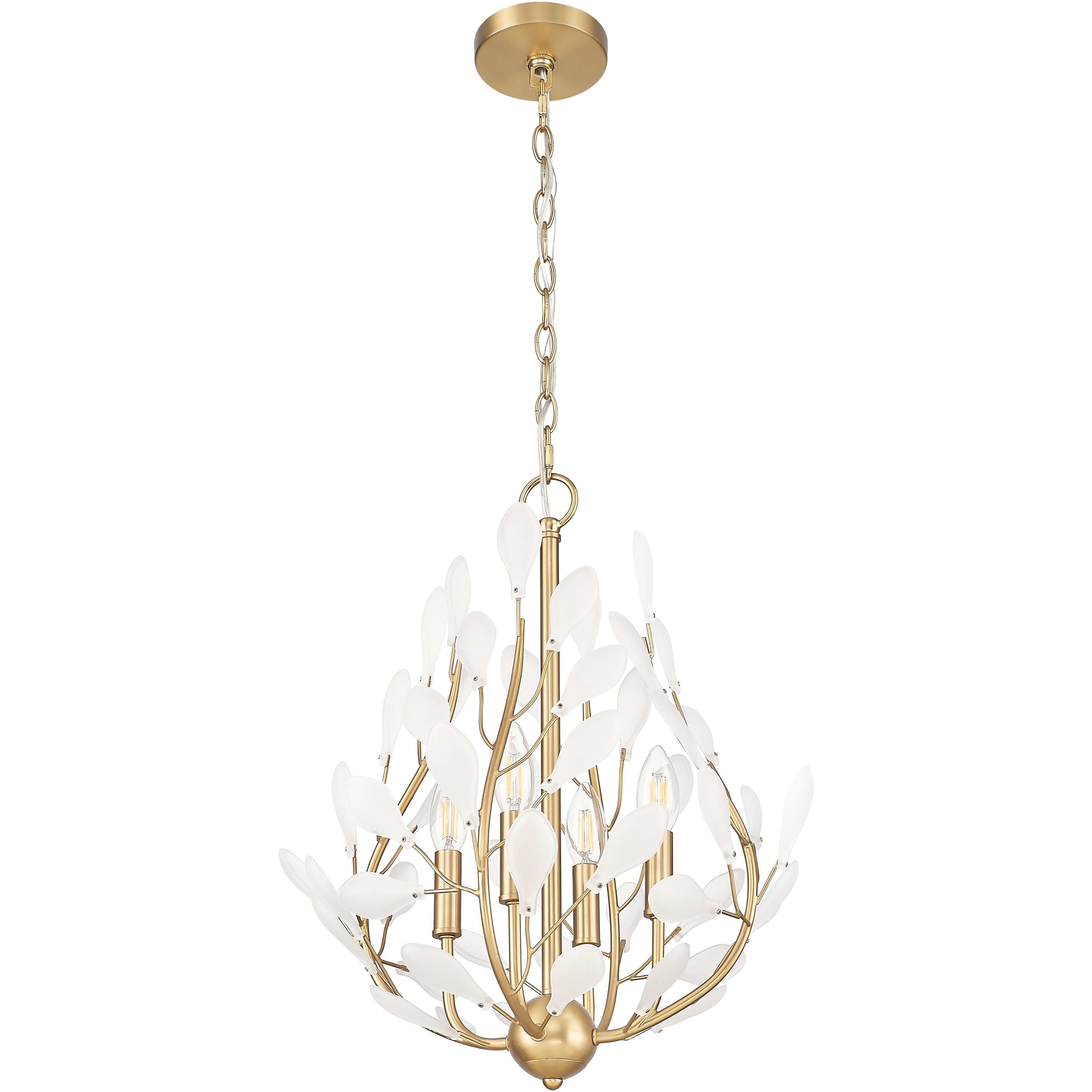 Claudine 4 Light 18 inch Modern Gold Chandelier Ceiling Light