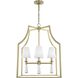 Baxter 4 Light 22 inch Aged Brass Lantern Chandelier Ceiling Light