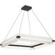 Neoness LED 34.25 inch Matte Black Chandelier Ceiling Light in Clear