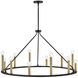 Lazlo LED 38 inch Black Chandelier Ceiling Light