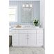 Fulton Bath Vanity Light Wall Light in Polished Nickel, White