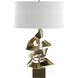 Gallery Twofold 24.7 inch 150 watt Modern Brass Table Lamp Portable Light in Natural Anna