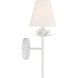 Vintage 1 Light 6 inch White Wall Sconce Wall Light