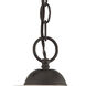Elipse 1 Light 18 inch Painted Bronze Pendant Ceiling Light