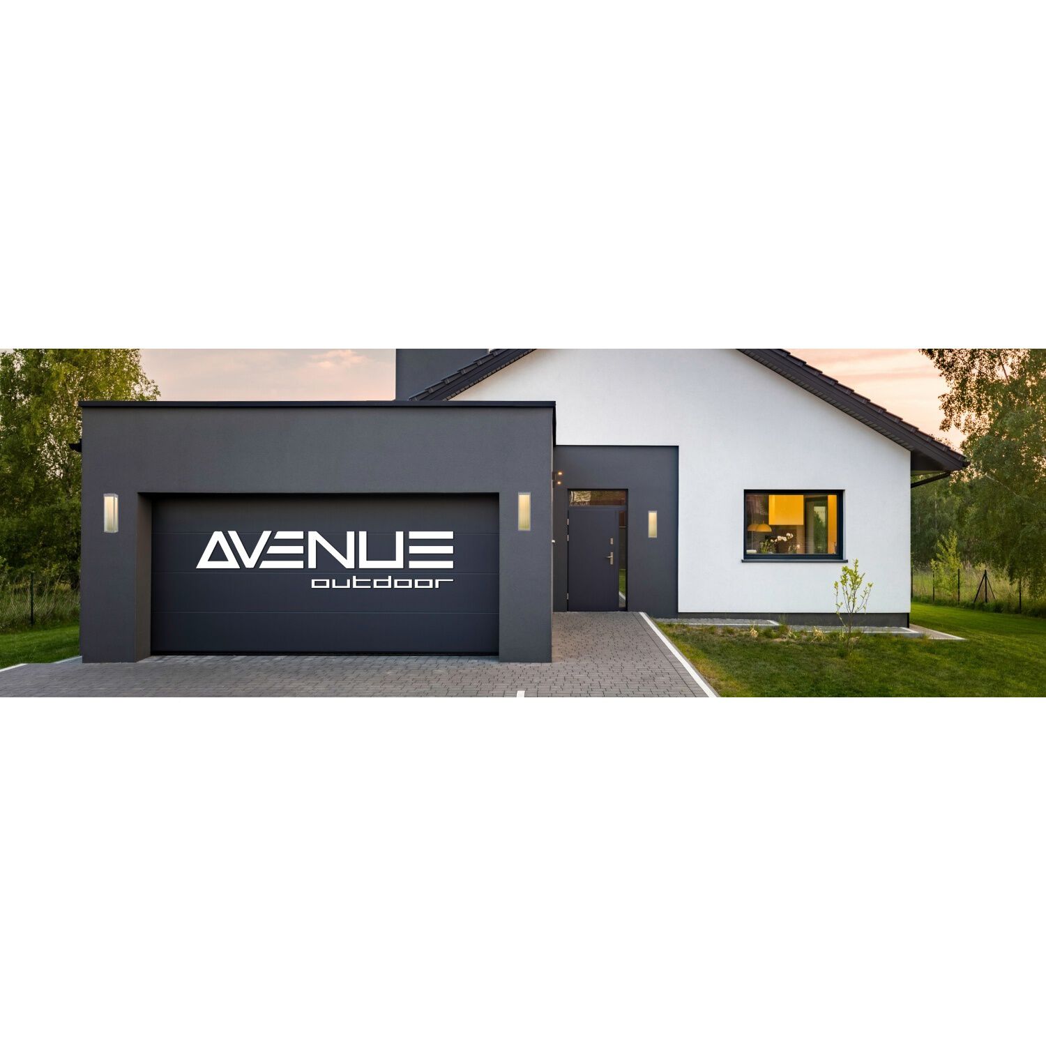 Avenue Outdoor LED 18 inch Silver Outdoor Wall Mount