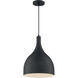 Bellcap 1 Light 12 inch Matte Black Pendant Ceiling Light
