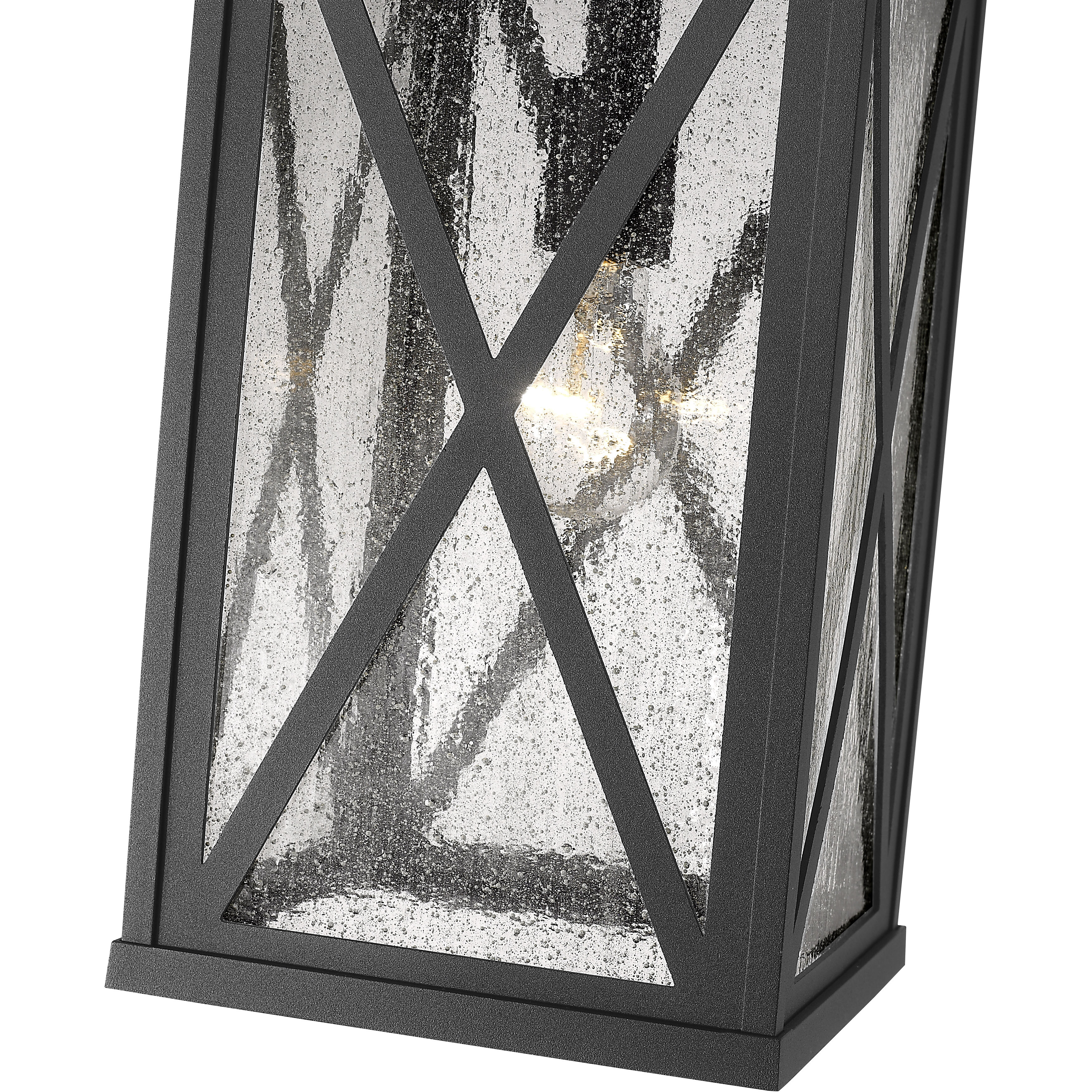 Brookside 1 Light 9.5 inch Black Outdoor Chain Mount Ceiling Fixture