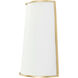 Coco Wall Sconce Wall Light in Matte White/French Gold