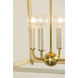 June 4 Light 12 inch Aged Brass and Soft Cream Indoor Lantern Pendant Ceiling Light